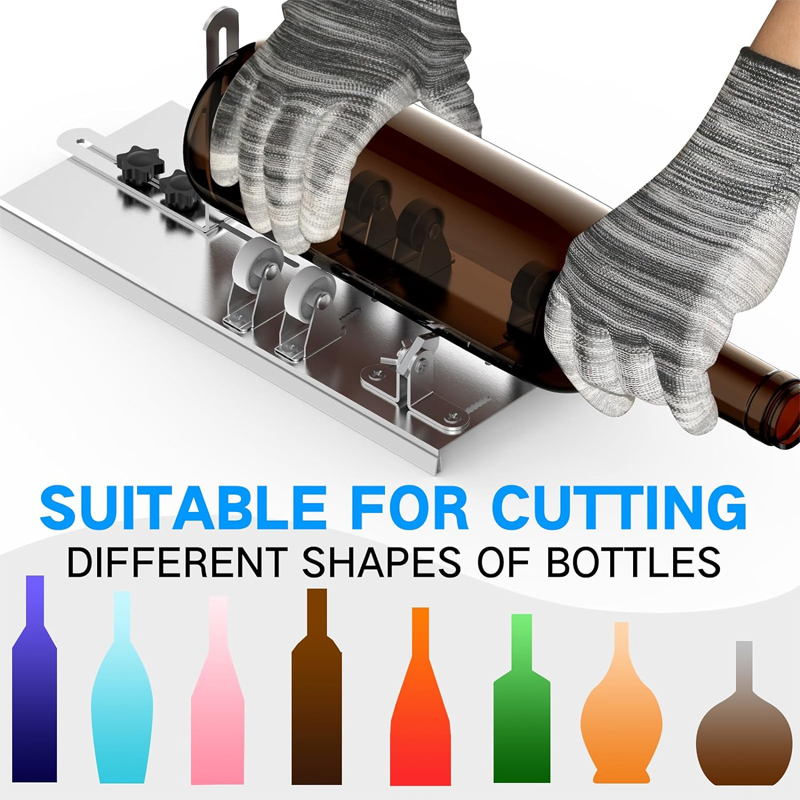 Wine Beer Spirits - Coupe-bouteille en verre amélioré avec gants